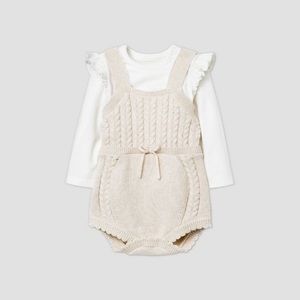 ✨3 for $20✨ CABLE KNIT STYLE NEWBORN BODYSUIT ROMPER OUTFIT